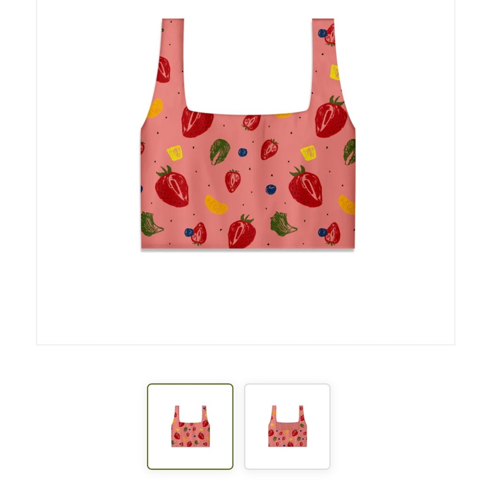🍾 3/$20 NWOT- Panera Strawberry Poppyseed swim crop top